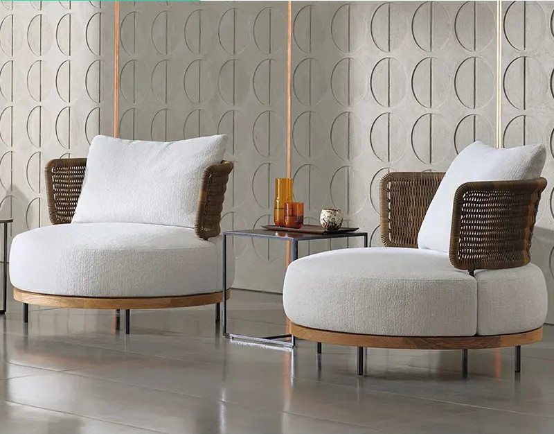 Teak Gridding Sofa 2